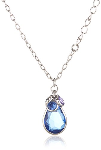 【1928 jewelry珠宝首饰】1928 jewelry 银色调蓝色密镶梨形 女士项链